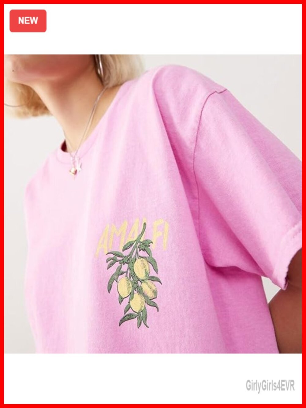 Womens Oversized Graphic T-Shirt Summer Cute Floral Fruit Short Sleeve - Picture 4 of 5